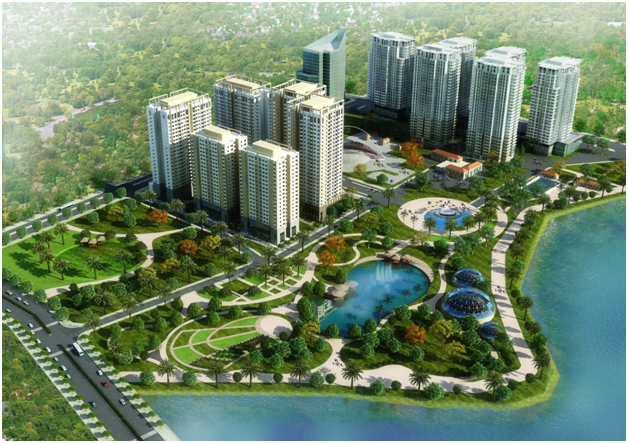 Phoi canh Topaz City - Khu căn hộ chung cư Green Building - Quận 9