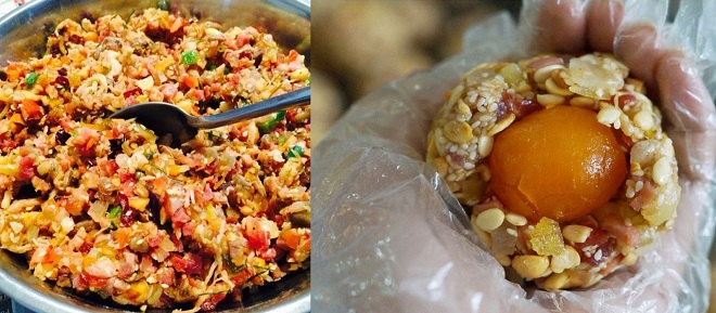 cong doan lam nhan banh - Cách làm bánh Trung thu thập cẩm đơn giản cho người mới học nghề