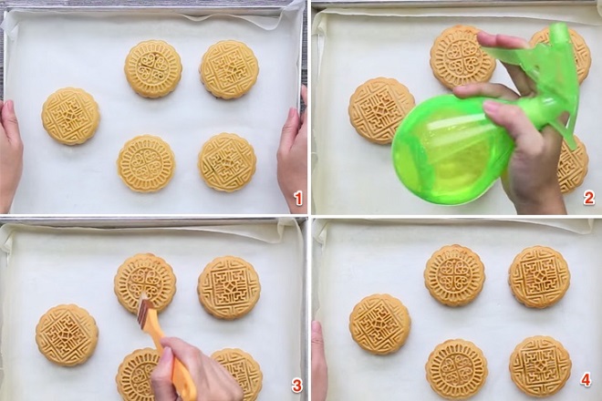 thao tac nuong banh - Cách làm bánh Trung thu thập cẩm đơn giản cho người mới học nghề